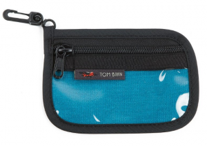 Tiny Tom Bihn zipper bag with nylon back and clear plastic front - I carry a bunch of stuff in mine 