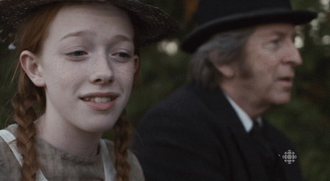 Anne and Matthew on their way to Green Gables for the first time. Anne is relieved and overwhelmed at the idea of having a home.