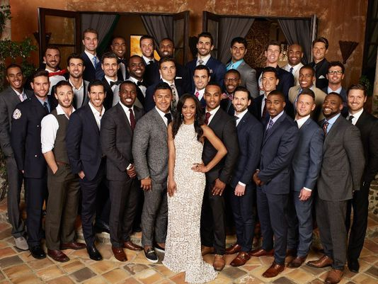 Rachel with the entire cast of the Bachelorette