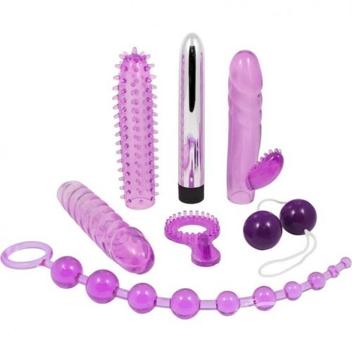 A E The Complete Lovers Kit a purple sex toy kit that comes with