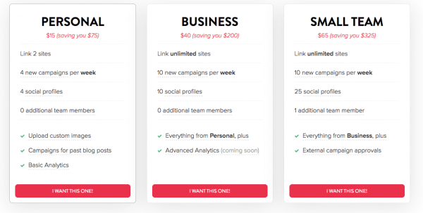 Personal Business and Small Team plans with price and details below - I'll explain in the text don't worry 