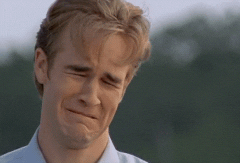James Vanderbeek weeping from Dawson's creek