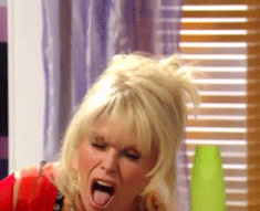 JOanna Lumley screaming in rage 