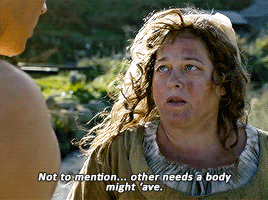 Prudie, looking all forlorn as she says "Not to mention... other needs a body might have."