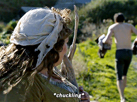 Drake runs away as Prudie laughs