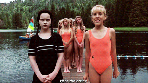 Wednesday Addams and Amanda Buckman at summer camp