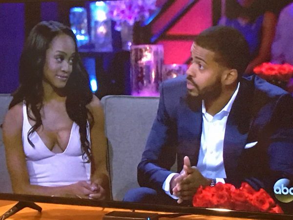 Rachel and Eric talk during the live show