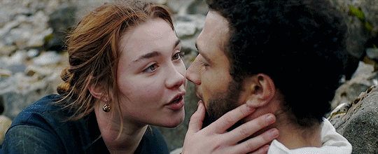 Katherine and Sebastian. She's got her hand on his cheek, and talking very earnestly