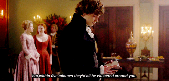 Now Annoying Puppy Armitage is in the foreground, while Caro finishes ...but within five minutes, they'd all be clustered around you.