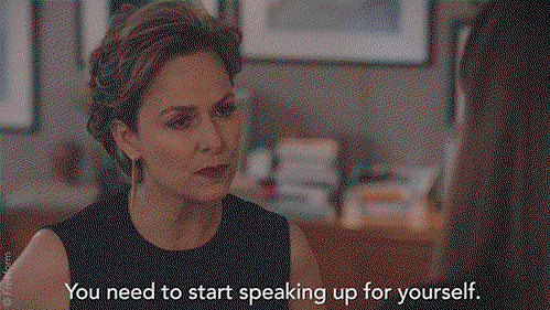Jacquelyn, talking to Sutton, telling her she needs to speak up for herself.
