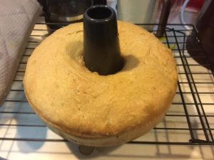 Finished product, cooling on the counter.