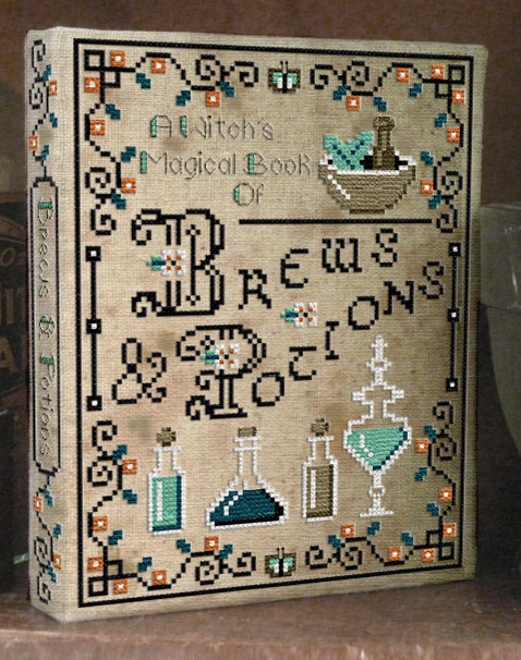 Brews and potions book cover meant for covering a hardback book