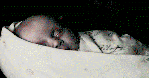 Wee baby Willie, eyes opening just a bit