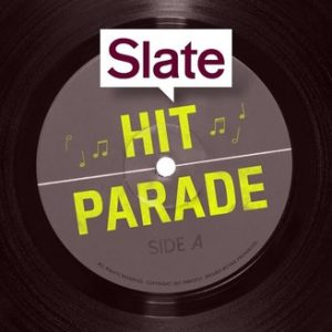 Hit Parade, with title in yellow on the middle label of an LP record 