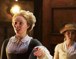 Laoghaire, shouting at Jamie and asking how he could do such a thing to her? Slip home behind my back? Put your prick in that whore?