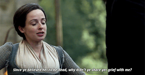 Jenny, asking Jamie Since you believed her to be dead, why didn't you share your grief with me?