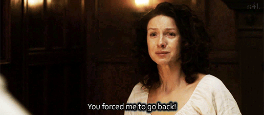 Claire, tearfully yelling You forced me to go back!