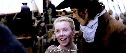 Fergus and Marsali announcing their marriage.