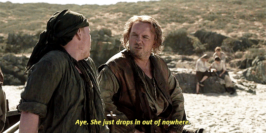 New Things One and Two, musing that Mac Dubh's wife has a habit of dropping in out of nowhere.