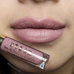 Stila's liquid lipstick on a model.