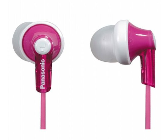 Pink earbuds