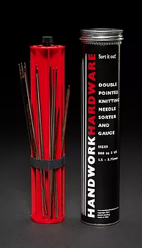 Double pointed needle sorter by gauge