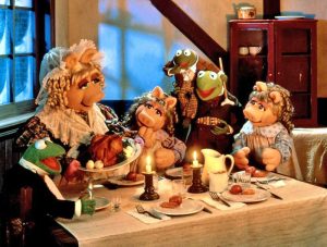 The Cratchits, played by The Muppets, in happier times