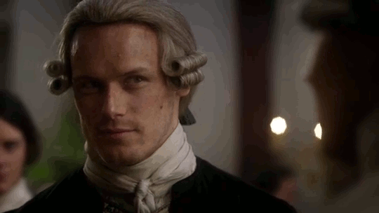 Jamie and John exchanging a long look, these are two men that LIKE each other, even as John regards Jamie as the love of his life that he cannot have.