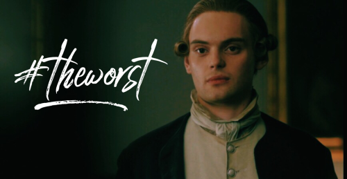 Captain Babby, glaring at Lord John with "hashtag the worst" written on the picture.