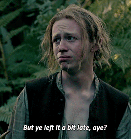 Young Ian, telling Jamie that he's really happy that he made it, but Jamie did leave it a bit late, yeah?