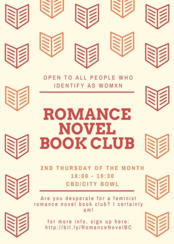 Open Book Pattern Book Club Flyer