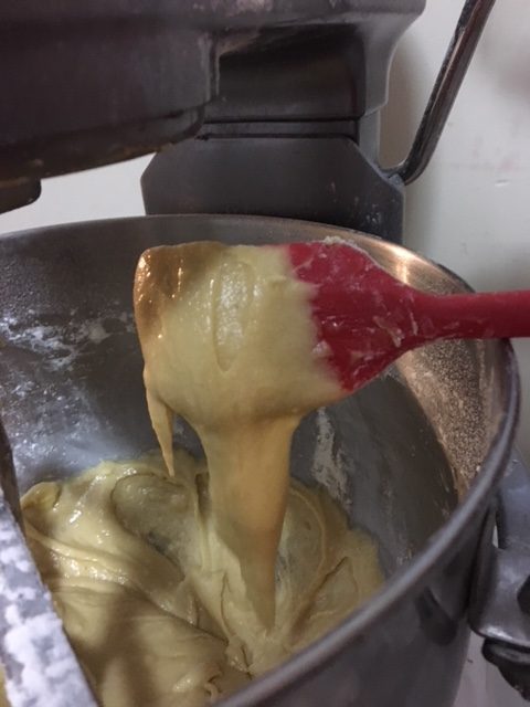 Drippy beautiful golden batter!