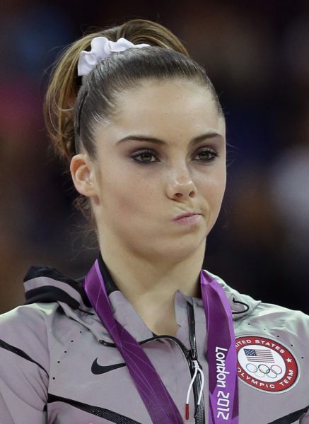 Gymnast McKayla Maroney purses her lips in annoyance.