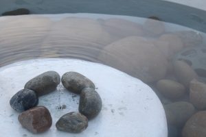 stones in a stone fountain