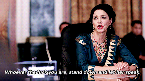 Chrisjen says Whoever the fuck you are, stand down and let her speak