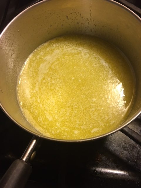 melted butter and golden syrup
