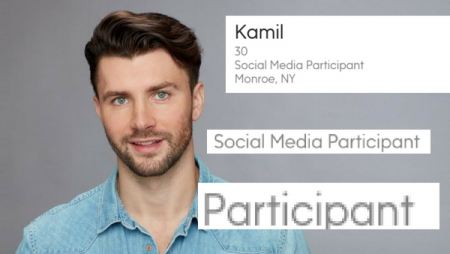Kamil's headshot it says he is 30 and a Social Media Participant 