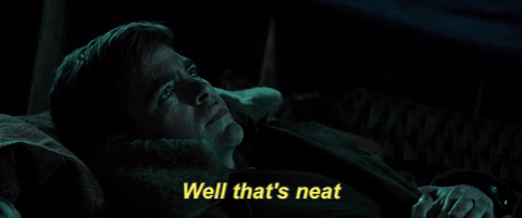 Chris Pine says, "Well that's neat"