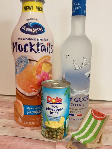 Ingredients for the Sanctuary cocktail