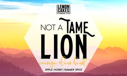 A banner image with a mountain range and a sunset. The scent label name is displayed inside a hexagon shape.