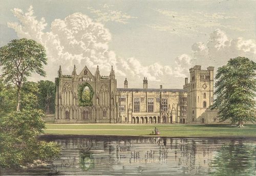 Newstead Abbey in 1880, drawing by F.O. Morris