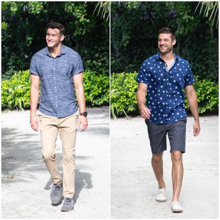 A side by side shot of Blake and Garrett