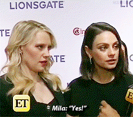 Both Kate and Mila looking startled by this, and Mila says YES