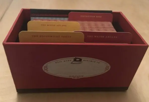 recipe box style packaging with tabs and cards inside the box