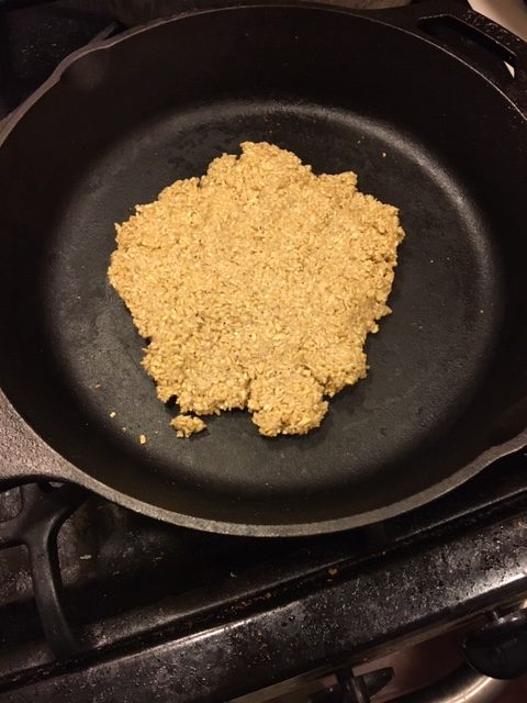 ground version in the cast iron pan.