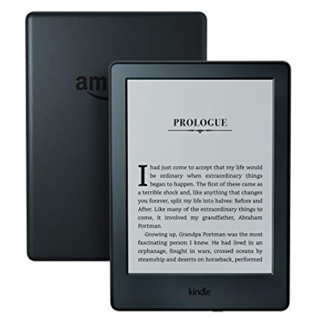 Kindle e-reader in black plastic