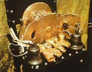 The Golden Stool, seen lying on its side