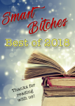 Smart Bitches Best of 2018 graphic - a stack of books against a sparkly lit background and at the bottom it says thanks for reading with us! 