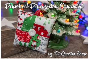 Fat Quarter Shop image of pinwheel quilted ornament