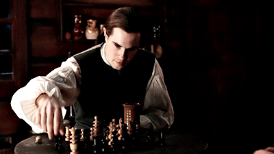 John and Jamie playing chess